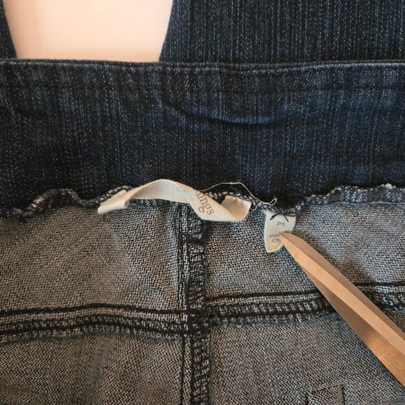 Soft Surroundings dark denim stretch crop jeans Size PL - Picture 4 of 5